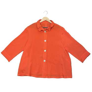 Other Fridaze Flora Linen Shirt Jacket Ruffle Coll