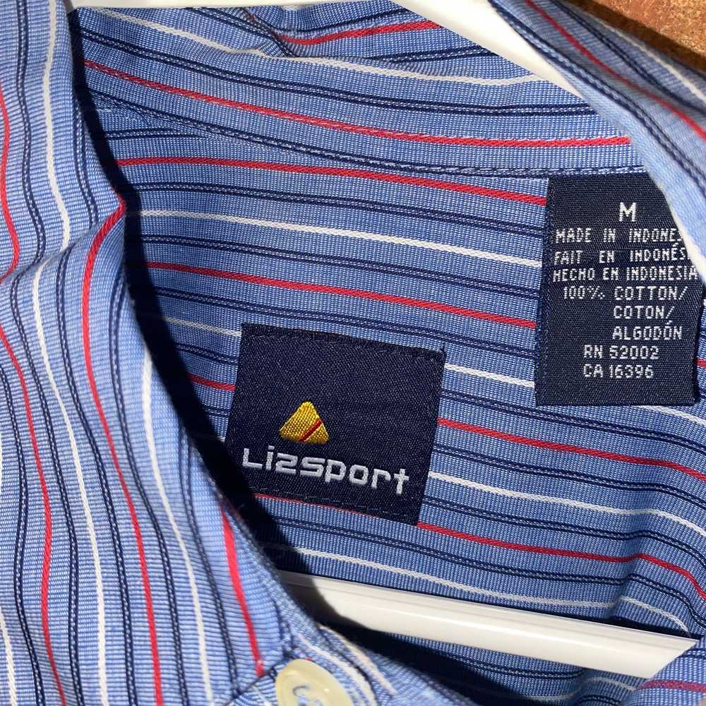 Other Liz Claiborne Sport Blue Red Striped Button… - image 4