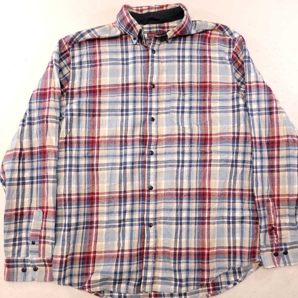 Merona Merona Madras Flannel Shirt Mens Size Larg… - image 2