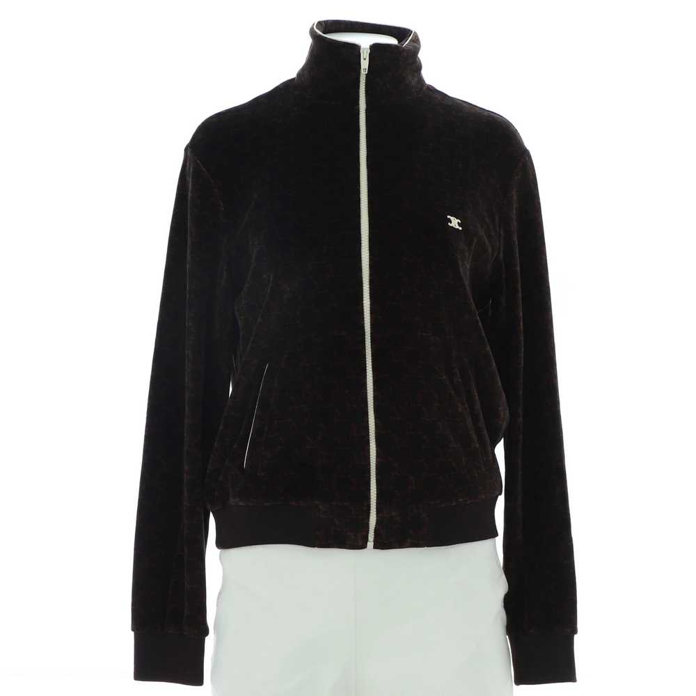 CELINE Women's Zip Up Jacket Triomphe Velvet - image 1