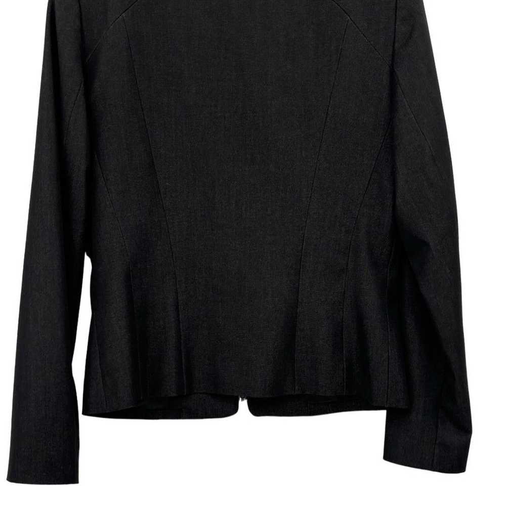 Elie Tahari Tahari Black Gray Full Zip Lapel-Less… - image 6