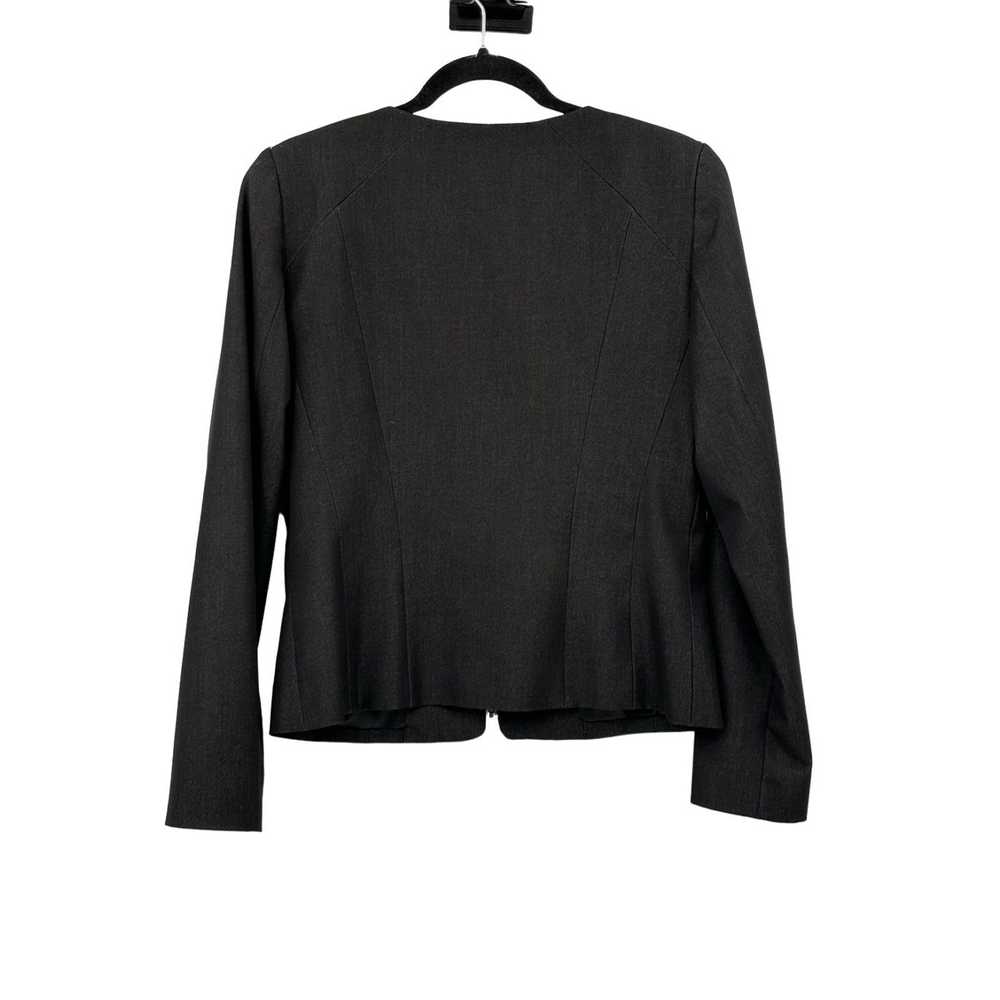 Elie Tahari Tahari Black Gray Full Zip Lapel-Less… - image 7