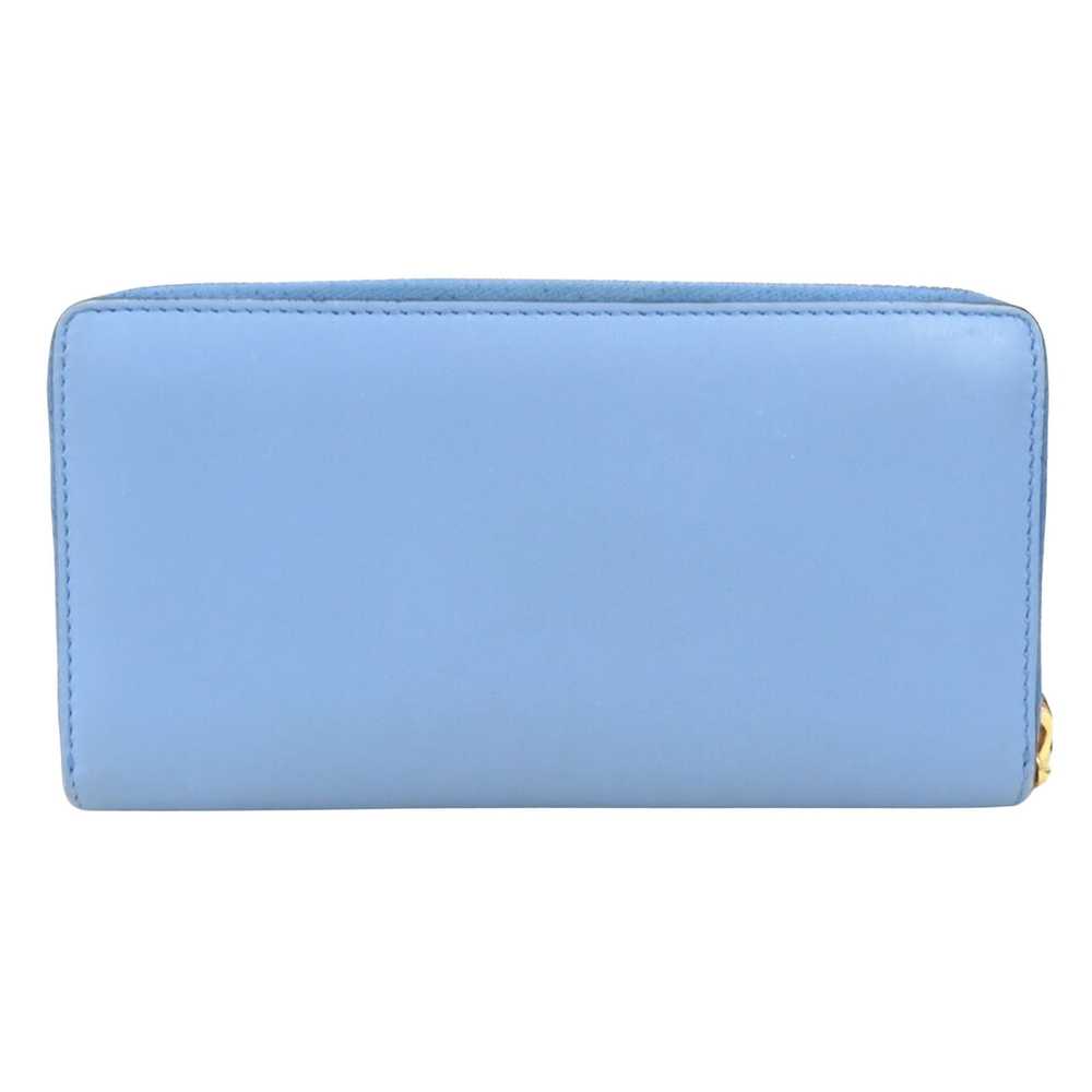 Gucci Bamboo Blue Leather Wallet (Pre-Owned) - image 2