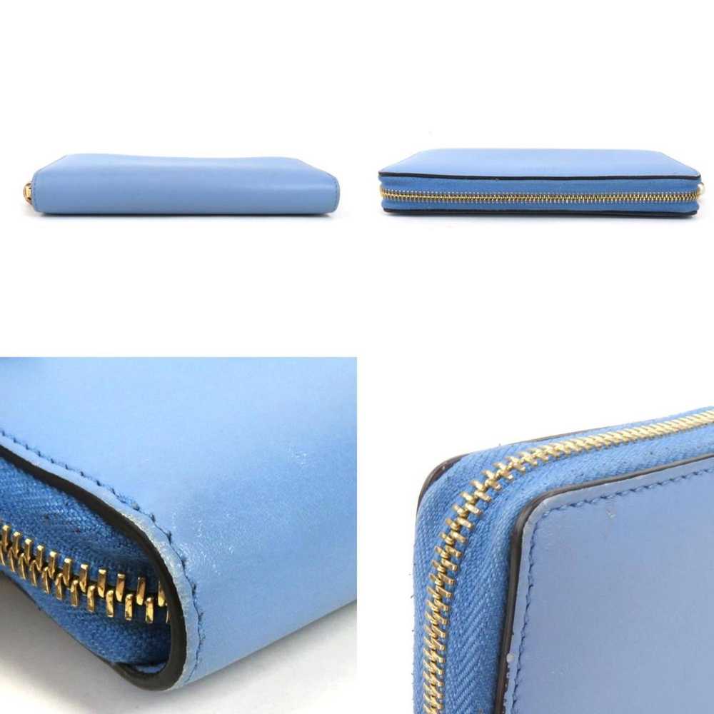 Gucci Bamboo Blue Leather Wallet (Pre-Owned) - image 3