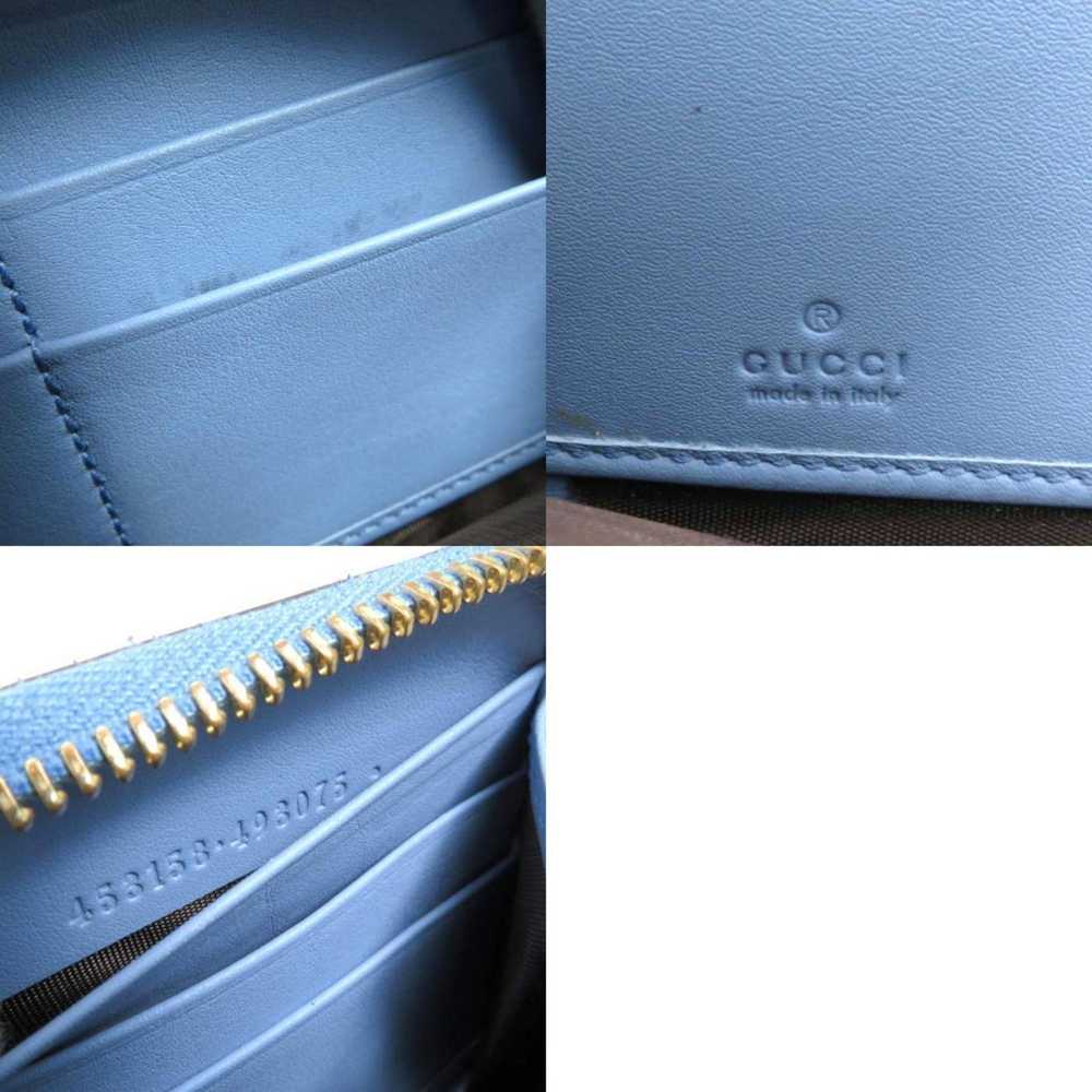 Gucci Bamboo Blue Leather Wallet (Pre-Owned) - image 5