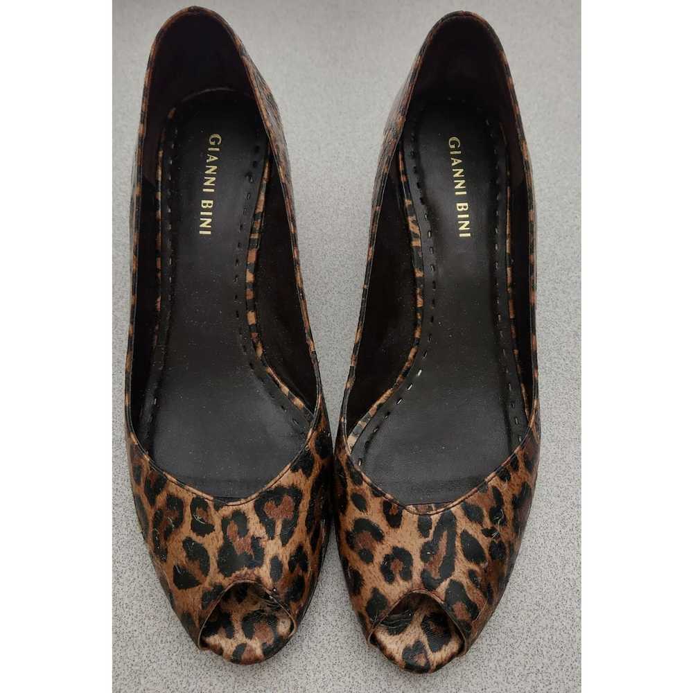 Other Gianni Bini Brown Black Leopard Print Open … - image 1