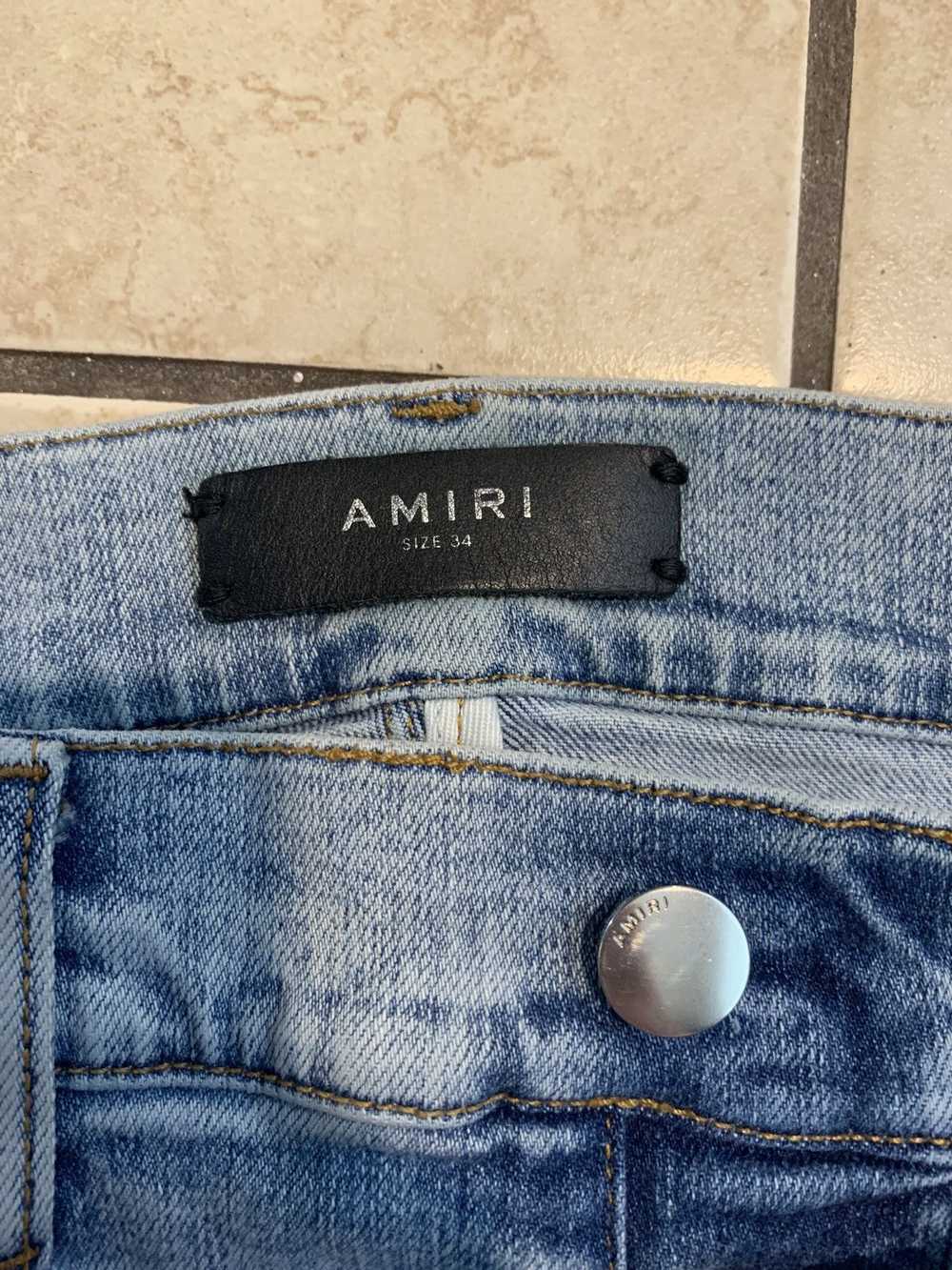 Amiri Amiri skinny ripped blue jeans - image 3