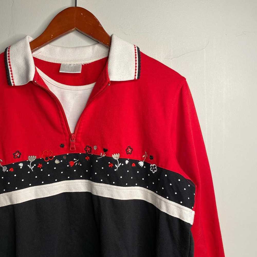 Vintage Y2K Vintage Red And Black Sweatshirt - image 3