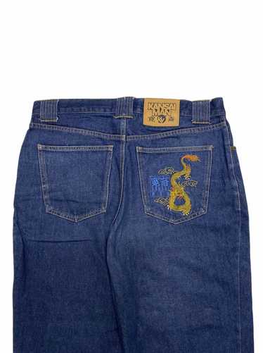 Kansai Yamamoto 80's Kansai MAN Embroidered Gold … - image 1