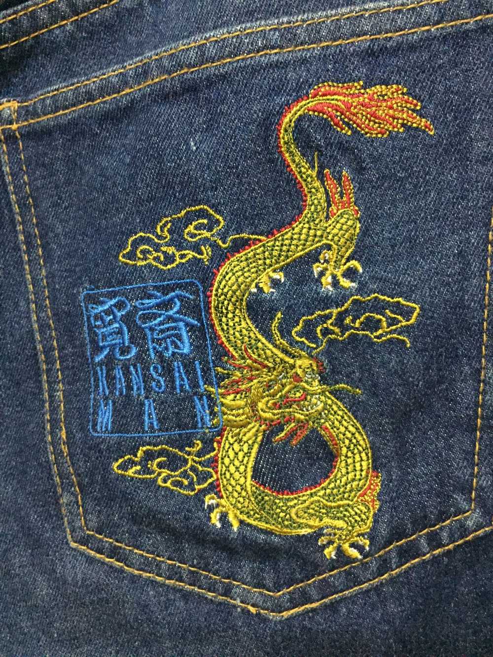 Kansai Yamamoto 80's Kansai MAN Embroidered Gold … - image 4