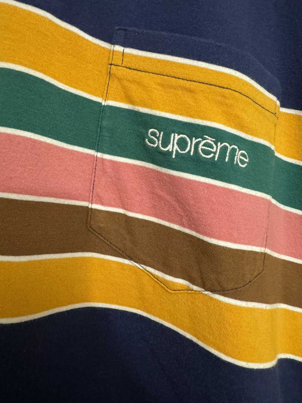 Supreme Rare Supreme SS18 chest stripes polo shirt - image 5