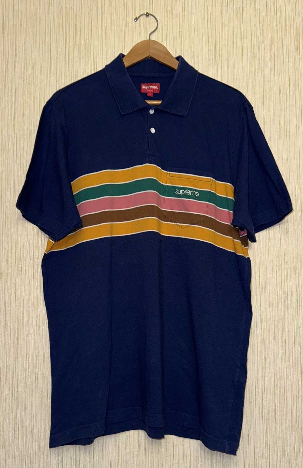 Supreme Rare Supreme SS18 chest stripes polo shirt - image 7