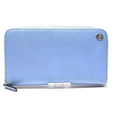 Gucci Zip Around Blue Leather Wallet (Pre-Owned) - image 1