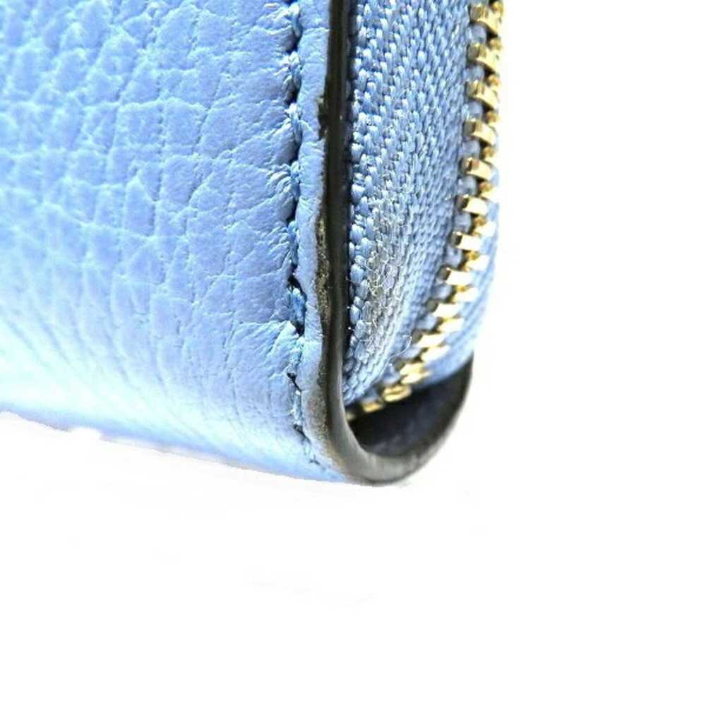 Gucci Zip Around Blue Leather Wallet (Pre-Owned) - image 9