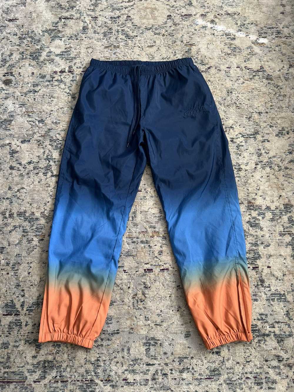 Supreme Supreme Ombre Blue to Orange Sweat Pants … - image 1