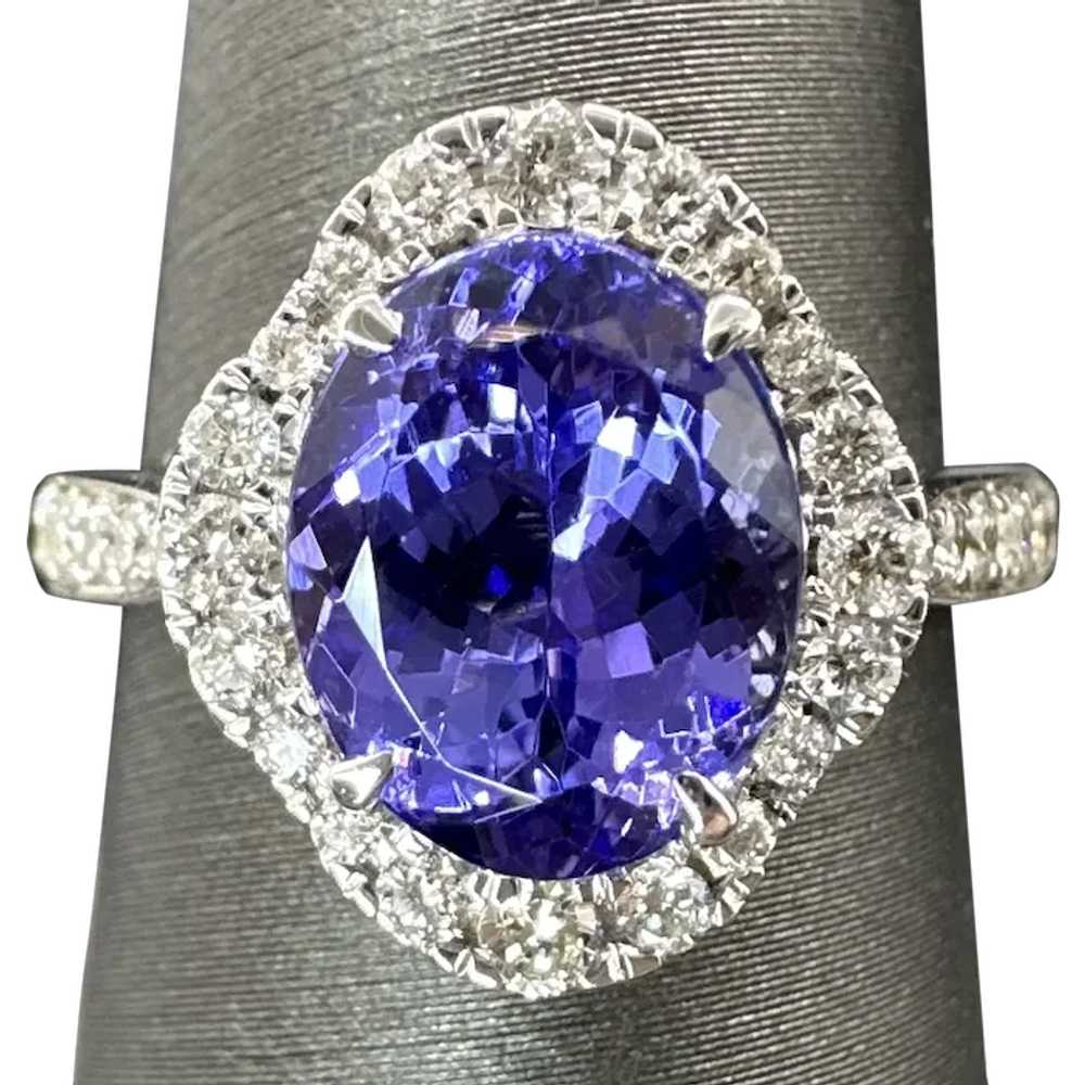 9k Kallati 2.9 CT Tanzanite Diamond Ring - image 1