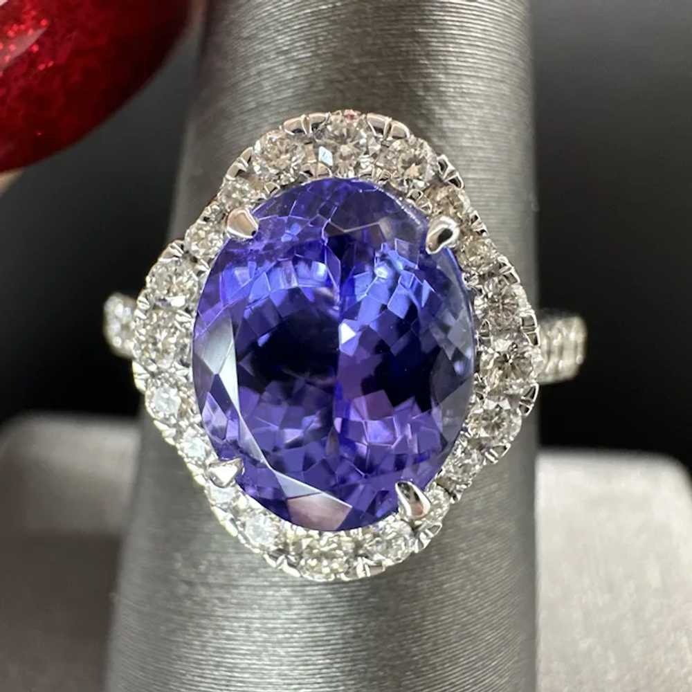 9k Kallati 2.9 CT Tanzanite Diamond Ring - image 2