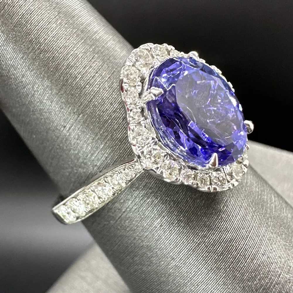 9k Kallati 2.9 CT Tanzanite Diamond Ring - image 6