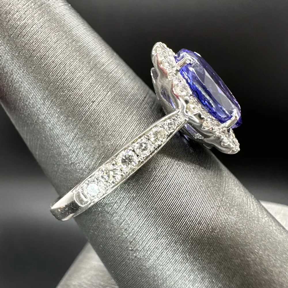 9k Kallati 2.9 CT Tanzanite Diamond Ring - image 7