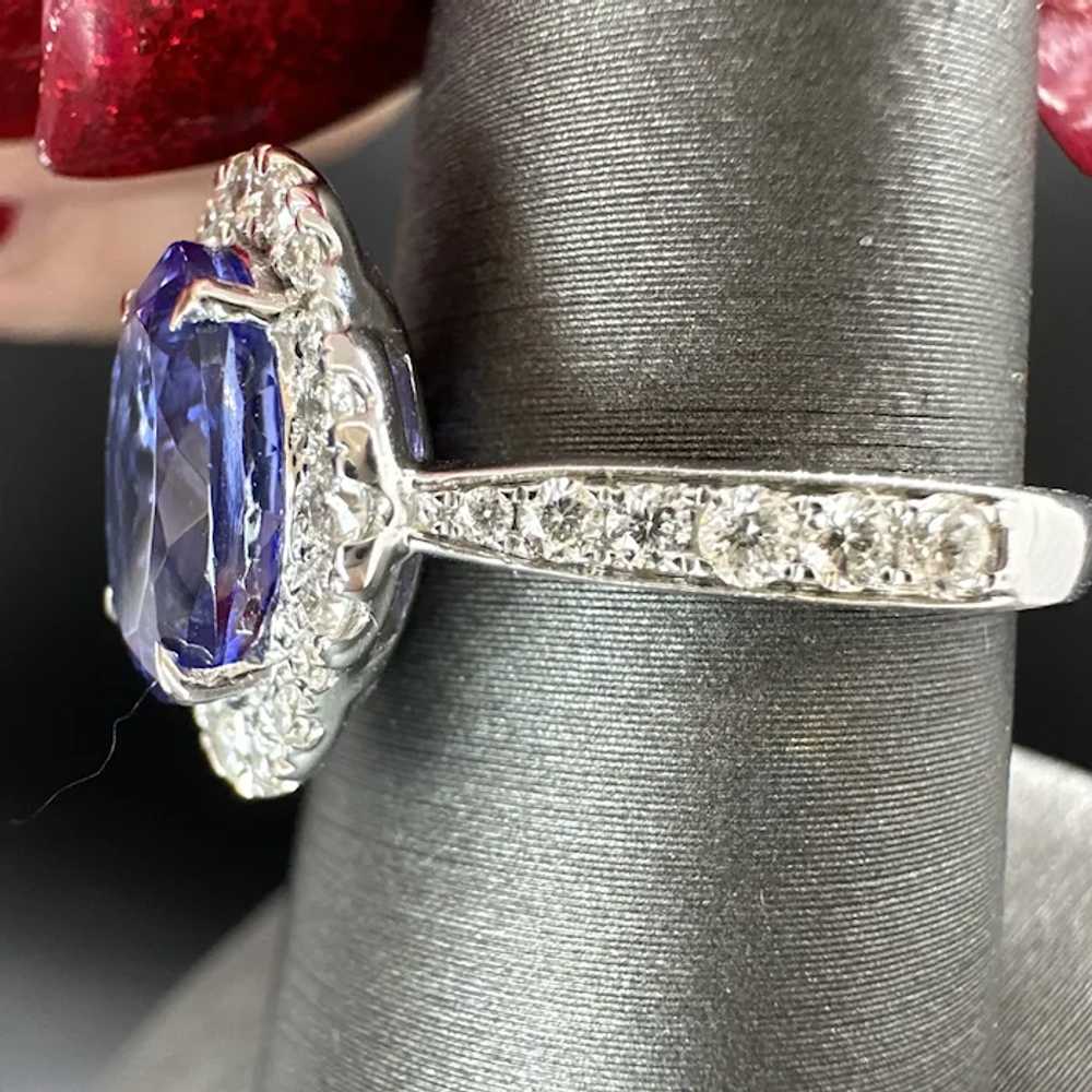 9k Kallati 2.9 CT Tanzanite Diamond Ring - image 8