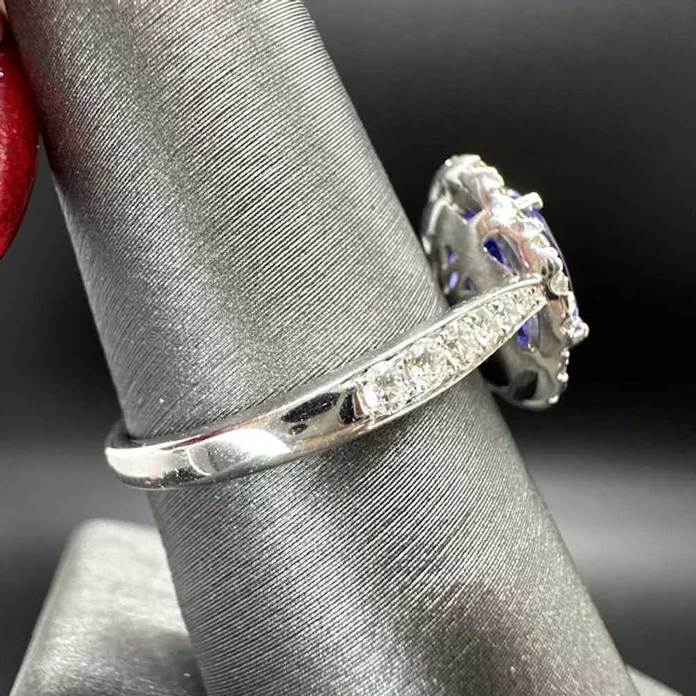 9k Kallati 2.9 CT Tanzanite Diamond Ring - image 9