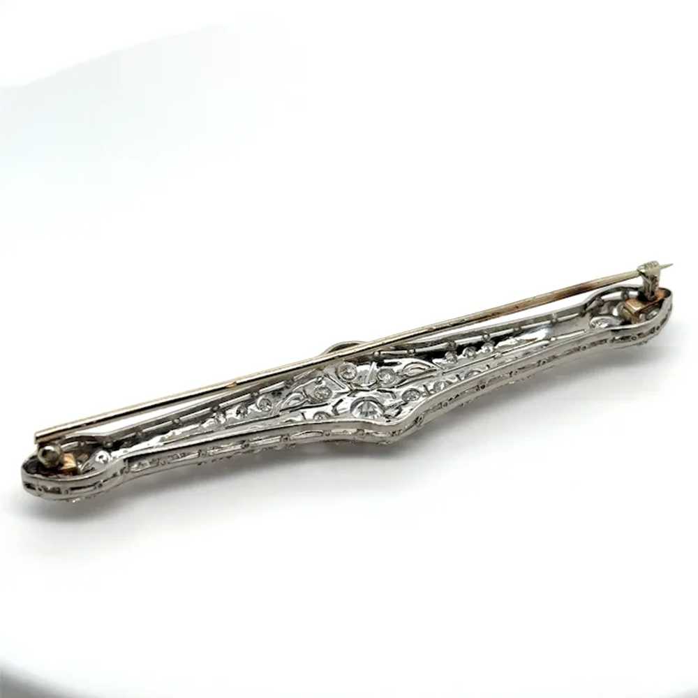 Art Deco 1.36 CTW Diamond Platinum 14k Filigree B… - image 8