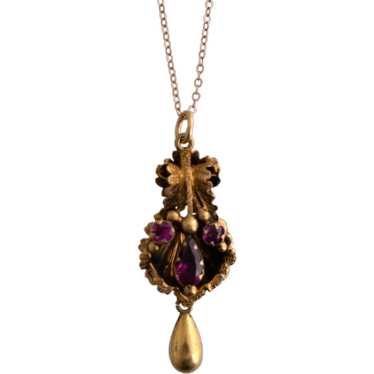 Antique Rhodolite Garnet Necklace