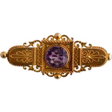 Victorian Amethyst Brooch