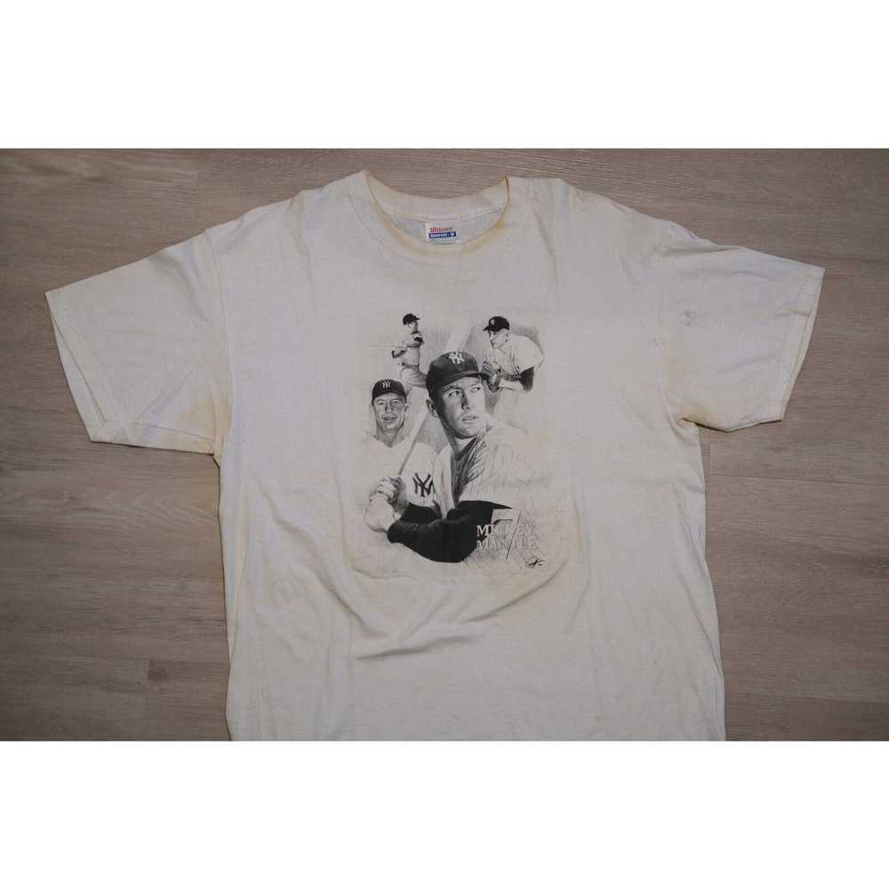 Hanes Vintage 1990s Hanes Mickey Mantle Double St… - image 1