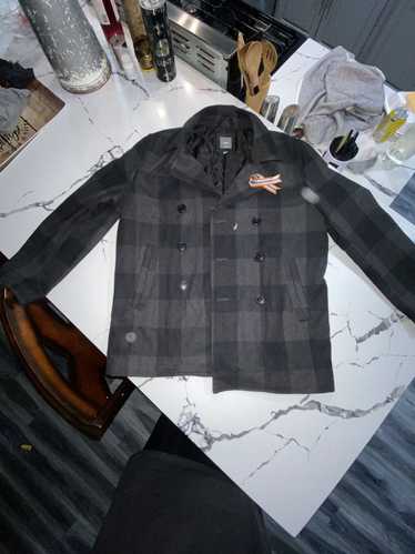 Gap Vintage Black Flannel Double Button Gap Coat