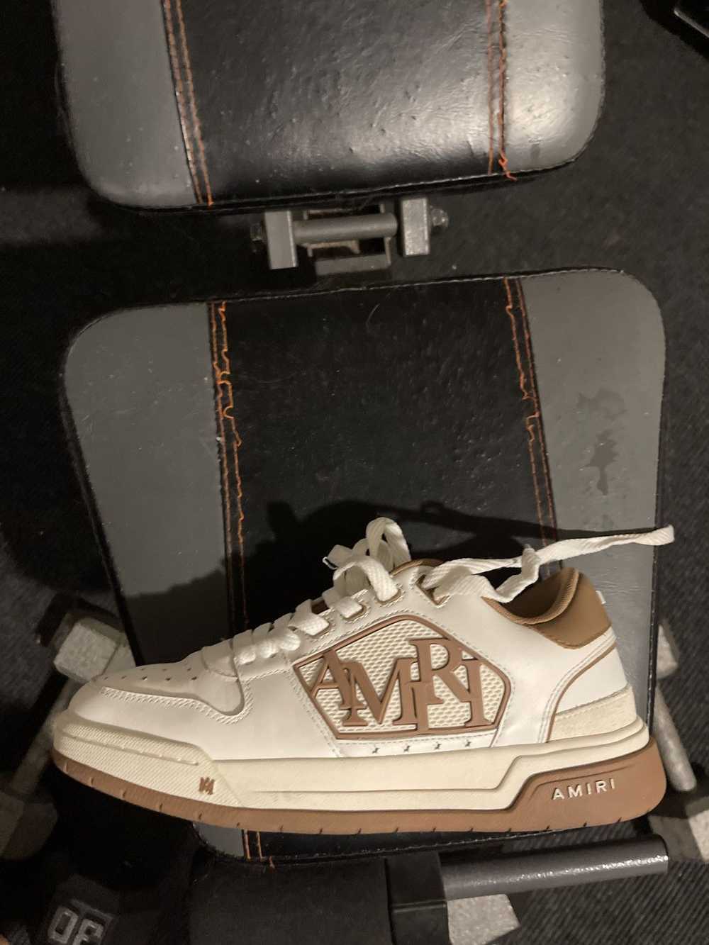 Amiri Amiri white & brown classical low sneakers - image 4