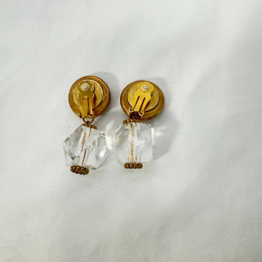 NBDN Nobrandedon VTG clunky lucite clip earrings - image 6