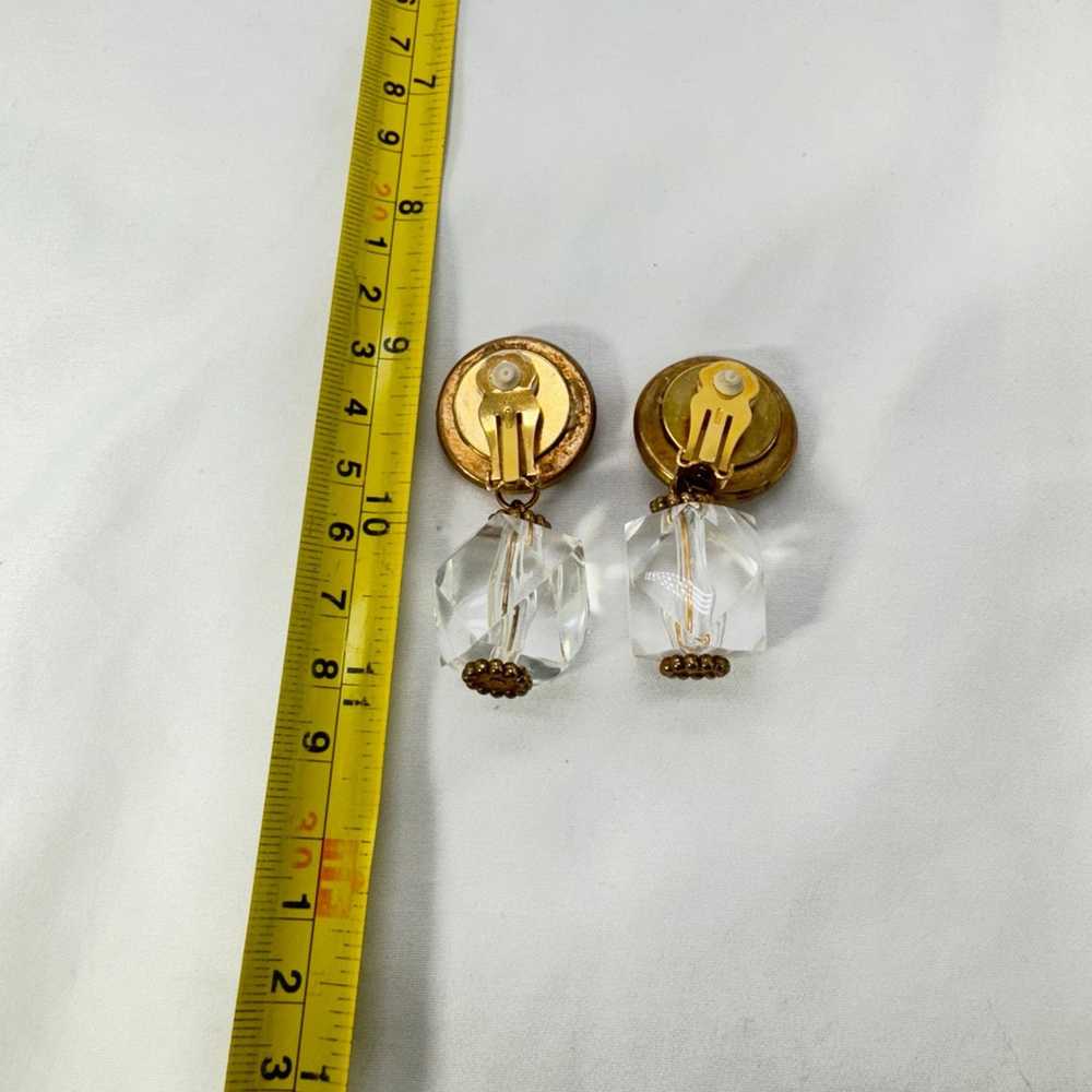 NBDN Nobrandedon VTG clunky lucite clip earrings - image 8