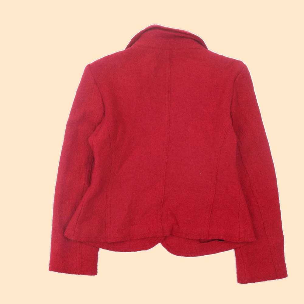 Vintage Women's Classic Red Blazer Jacket from Ma… - image 2