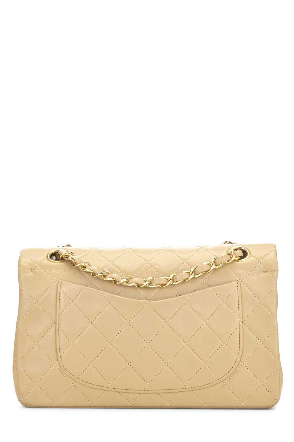 Beige Quilted Lambskin Classic Double Flap Small - image 4