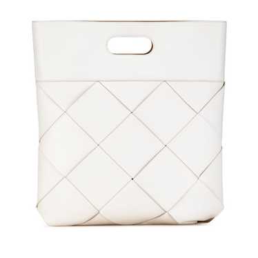 Bottega Veneta Intrecciato White Leather Handbag … - image 1