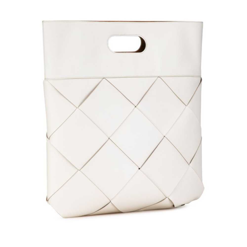 Bottega Veneta Intrecciato White Leather Handbag … - image 4