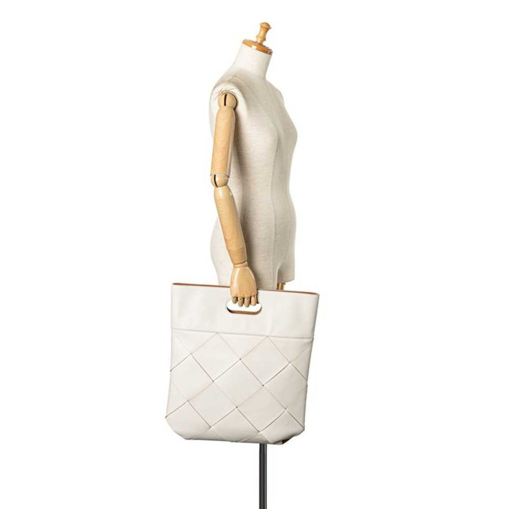 Bottega Veneta Intrecciato White Leather Handbag … - image 8