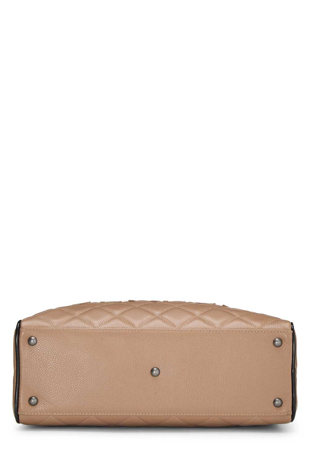 Beige Quilted Caviar Bowler Small - image 5