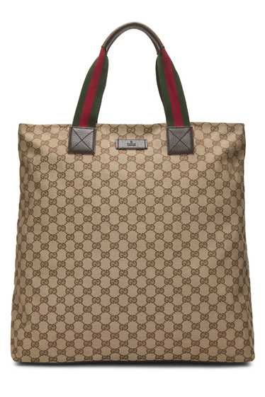 Original GG Canvas Web Vertical Tote Large