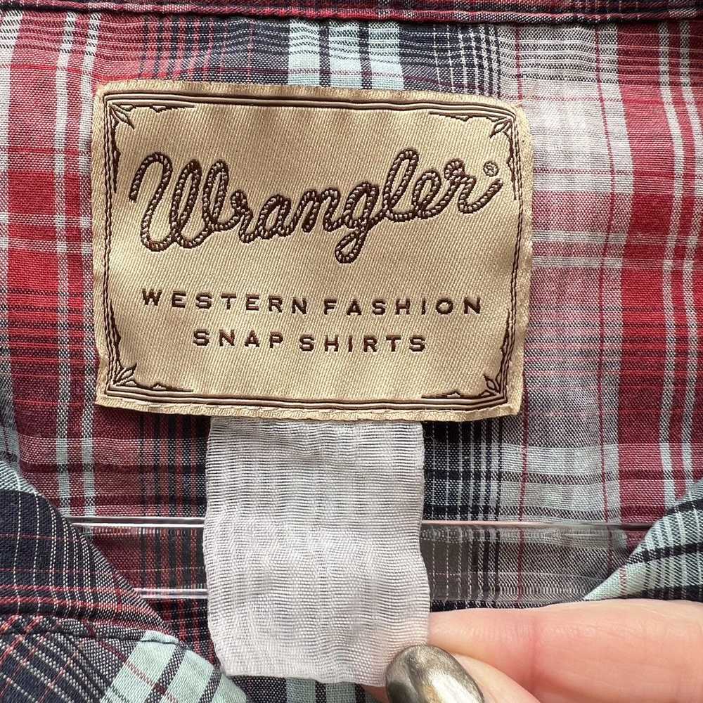 Wrangler Wrangler Patriotic Plaid Western Pearl S… - image 5