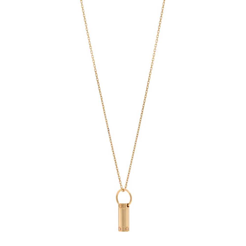 CARTIER 18K Yellow Gold LOVE Screwdriver Pendant … - image 1