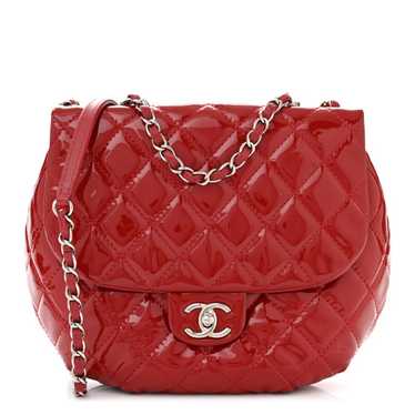 CHANEL Patent Calfskin Quilted Medium Bubble CC F… - image 1