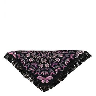 LOUIS VUITTON Silk Dark Angels Shawl Black