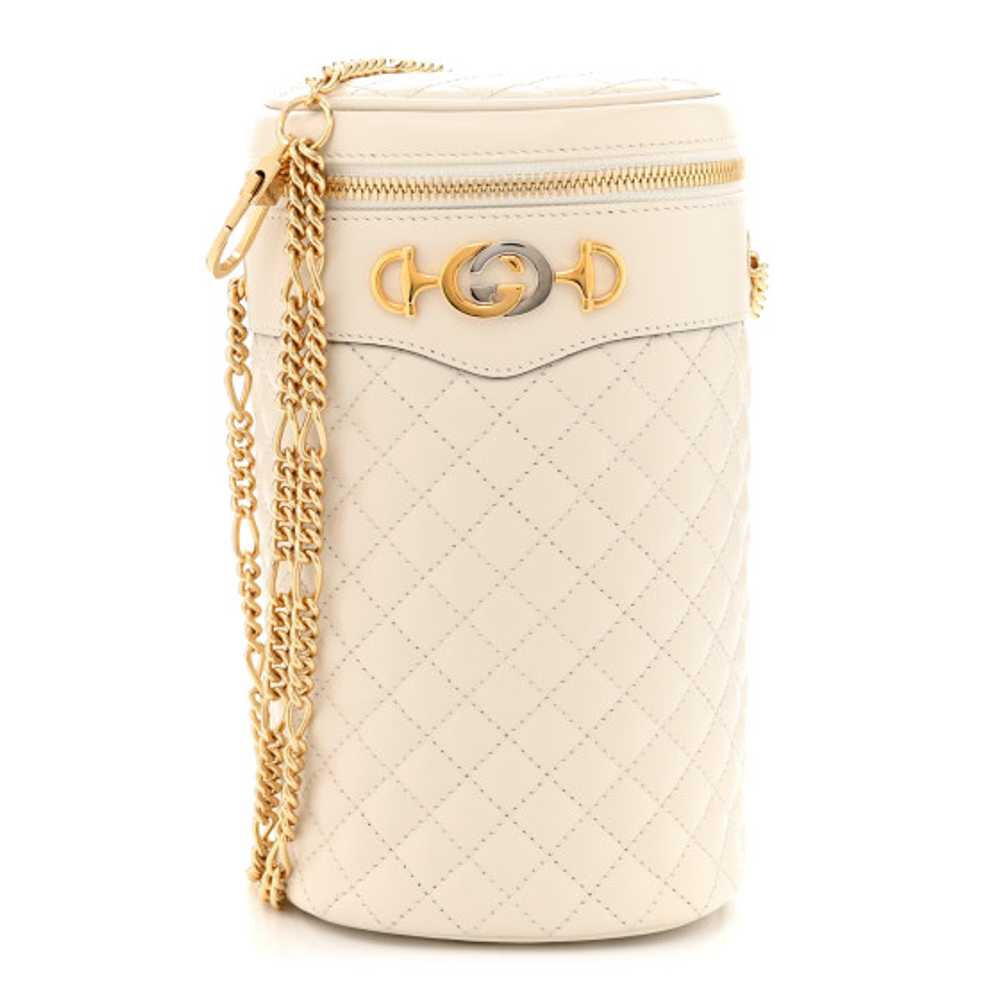 GUCCI Calfskin Trapuntata Zumi Belt Bag Off White - image 1