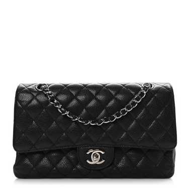 CHANEL Caviar Quilted Medium Double Flap Black