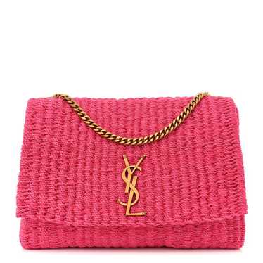 SAINT LAURENT Raffia Medium Monogram Kate Satchel… - image 1