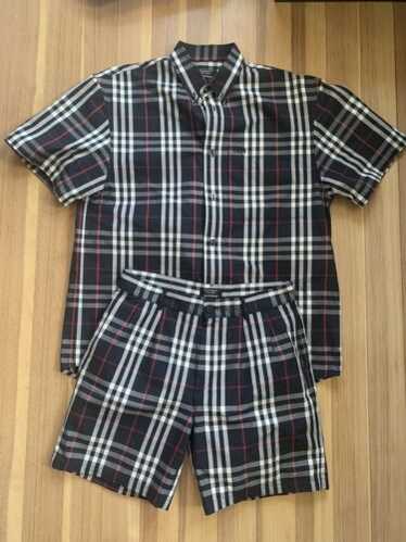 Burberry gosha rubchinskiy 半袖チェックシャツ Burberry x Gosha Rubchinskiy oversized shirt Logo nova check