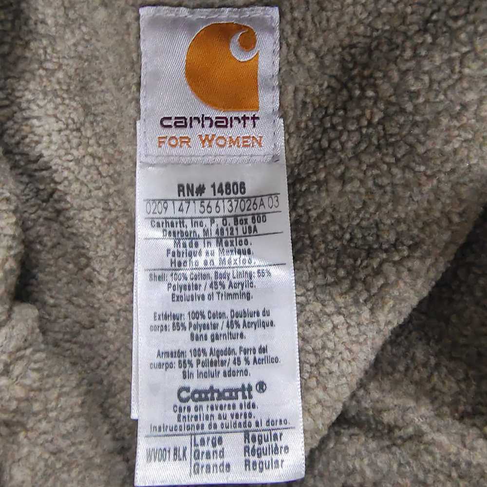 Ladies Carhartt WV001 BLK Sherpa Fleece Lined Wor… - image 3