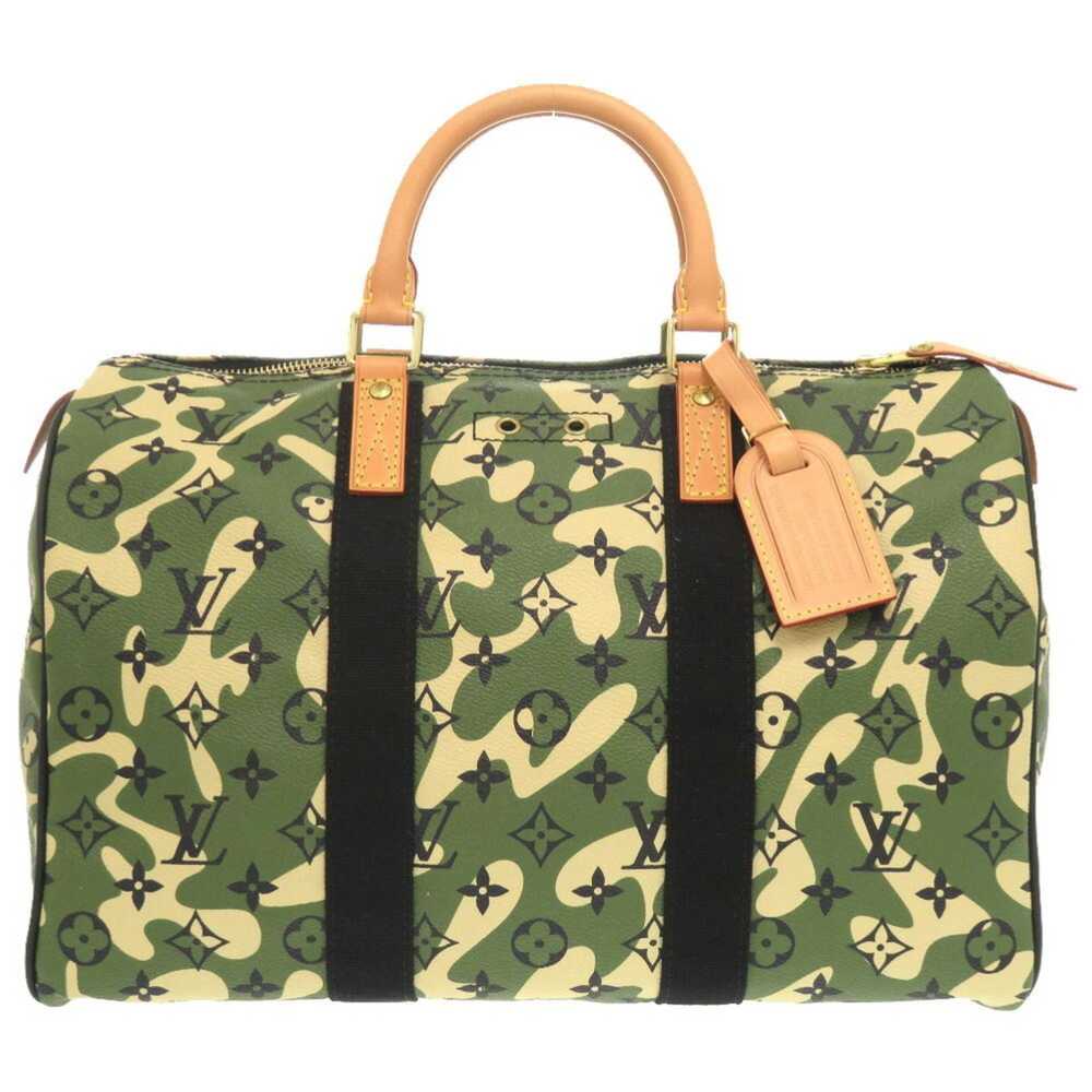 Louis Vuitton Speedy 35 Green Canvas Handbag (Pre… - image 1